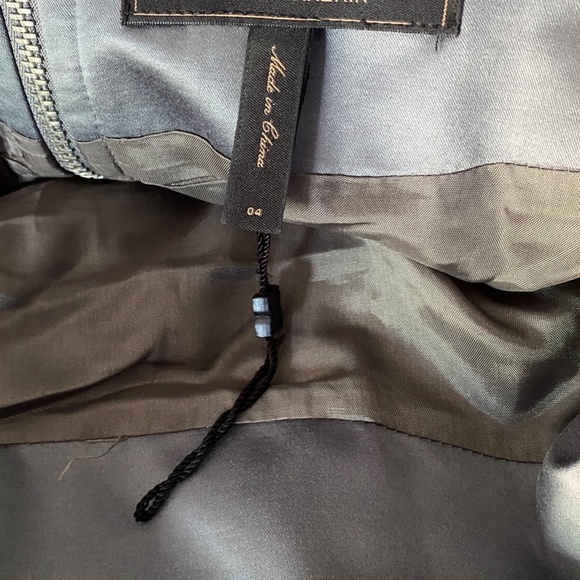 NWOT BCBG Satin Gray Skirt - Picture 7 of 10